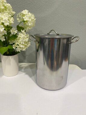 Vintage Cooks Club 8" Stainless Steel Ice Bucket Wine Champagne Cooler